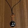 Daily Bible Verse Rearview Mirror Cross Ornament –Cross for Car Mirror Hanging Ornament with ‘I Am with You Always’ Medallion, Christian Gift