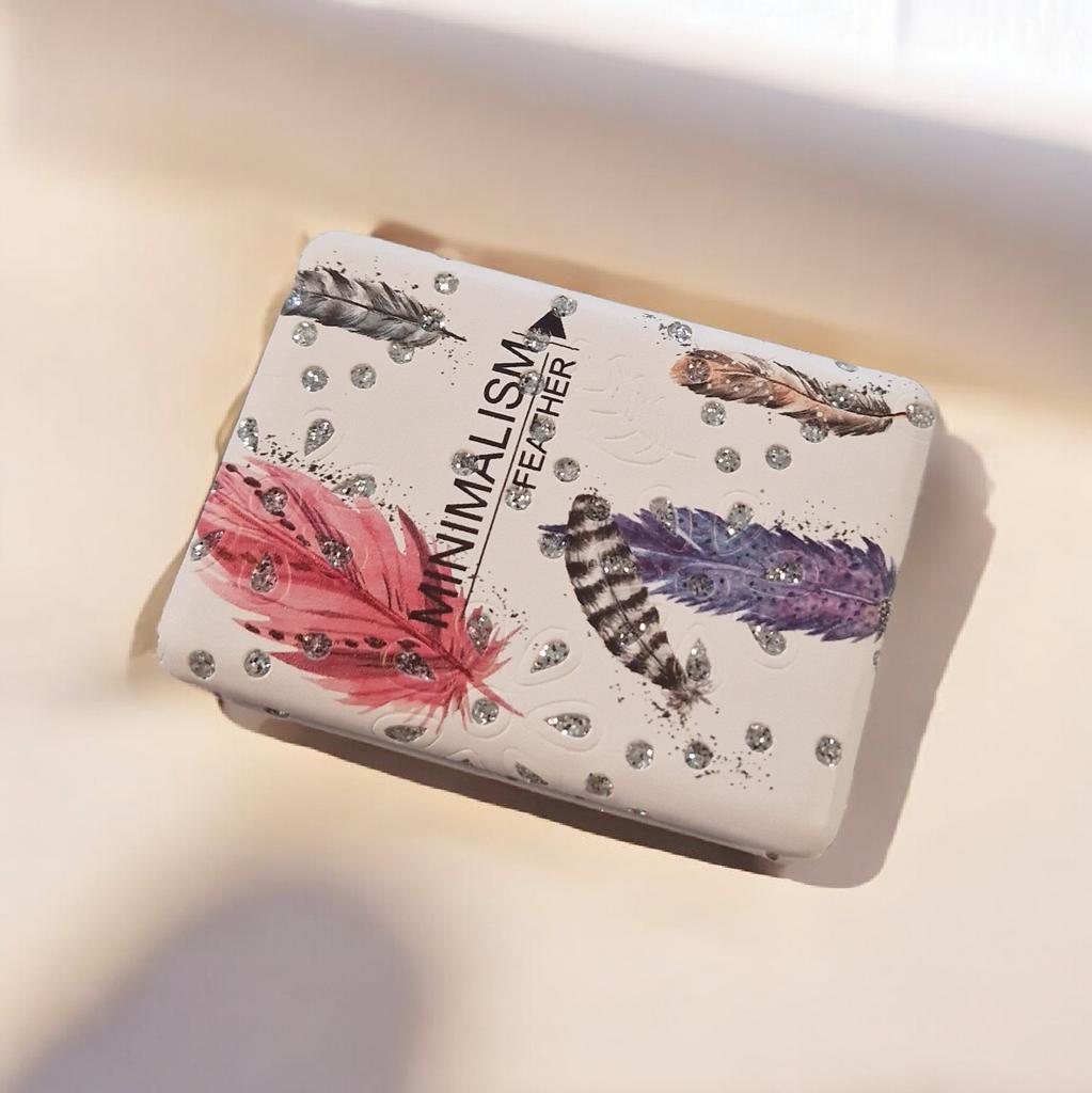 Pocket Mirror For Handbag - Rectangular Compact - White - 1 Piece