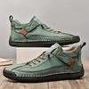 Men's Casual Leather Shoes,Ankle Boots Lightweight Loafers,Mid Top Walking Driving Shoes