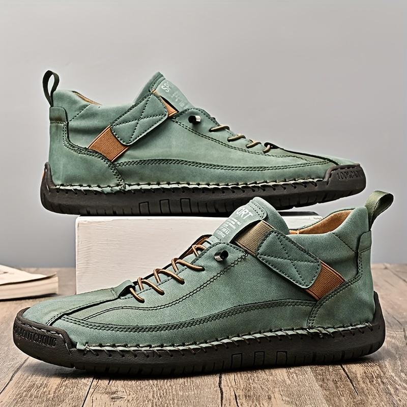 Men's Casual Leather Shoes,Ankle Boots Lightweight Loafers,Mid Top Walking Driving Shoes