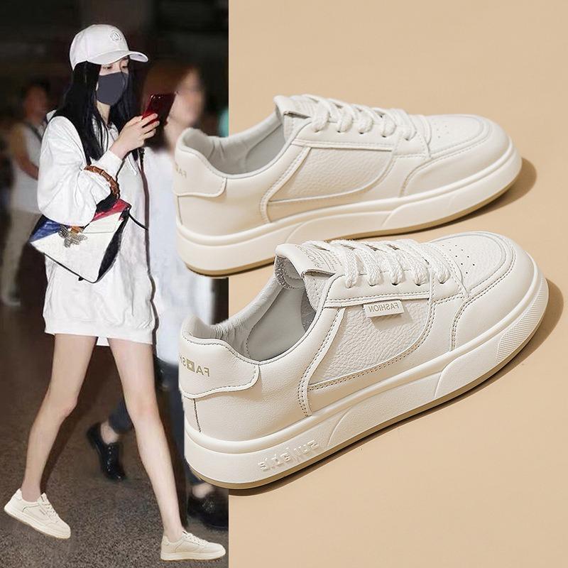 Little white shoes women's season new super fire thicksoled softsoled women's shoes board shoes women's versatile casual sports shoes