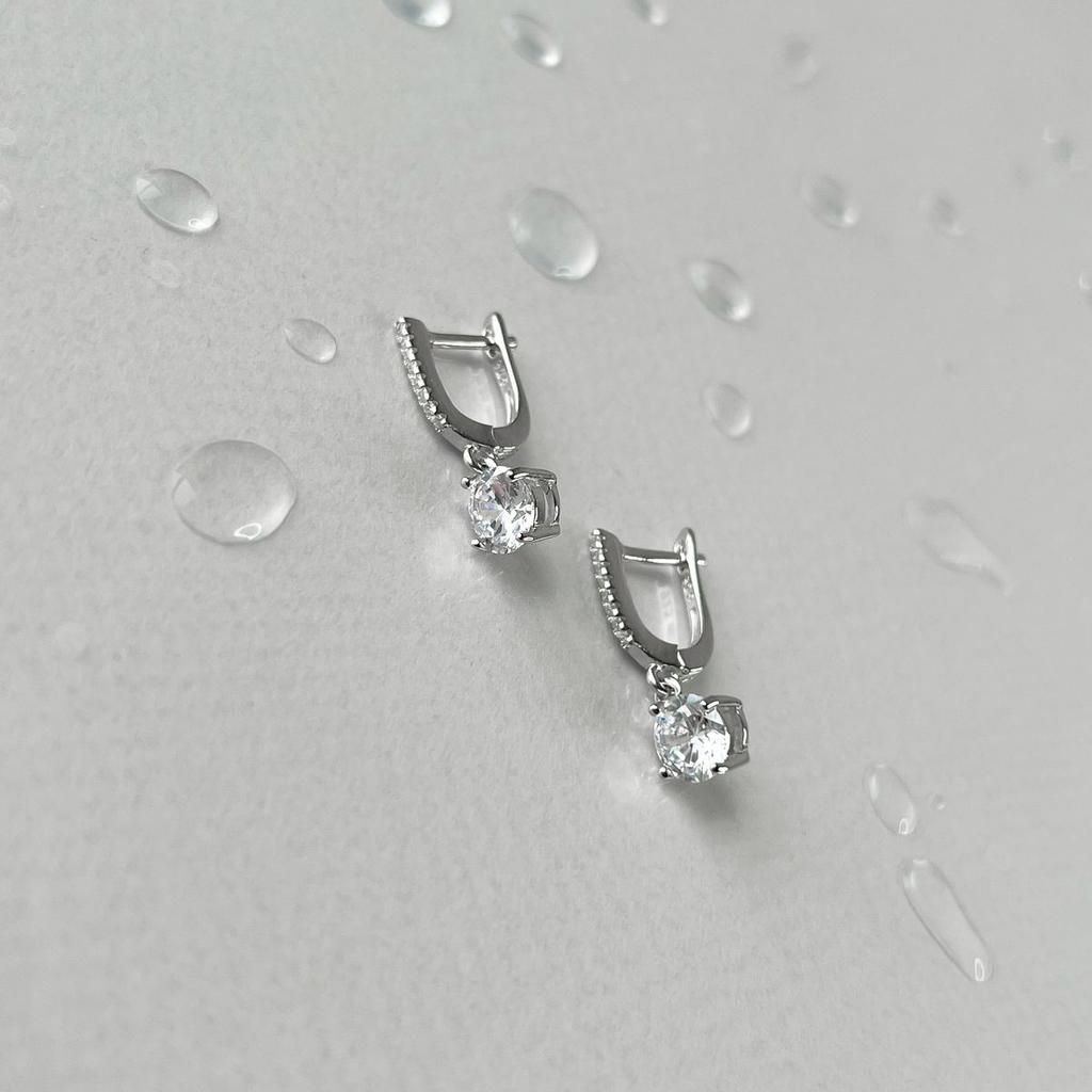 Silver Earrings with Cubic Zirkonia (2138648)