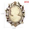  Cameo Vintage Brooches For Women Queen'S Cameo Beauty