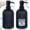 Black Glass Soap Dispenser 400 Ml 2 Pcs.