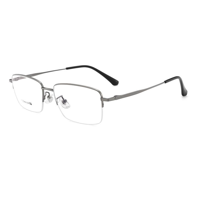 Ultra-light Men s Half-Frame Titanium Business Glasses