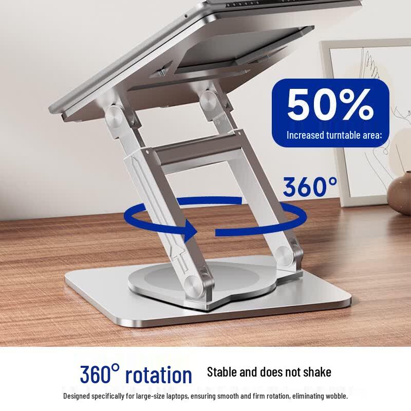 Jichuan 360-Degree Rotating Laptop & Monitor Stand with Cooler