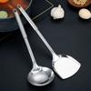 Long Handle Stainless Steel Spatula Spoon Non-stick Cooking Frying Spatula  Kitchenware Supplies