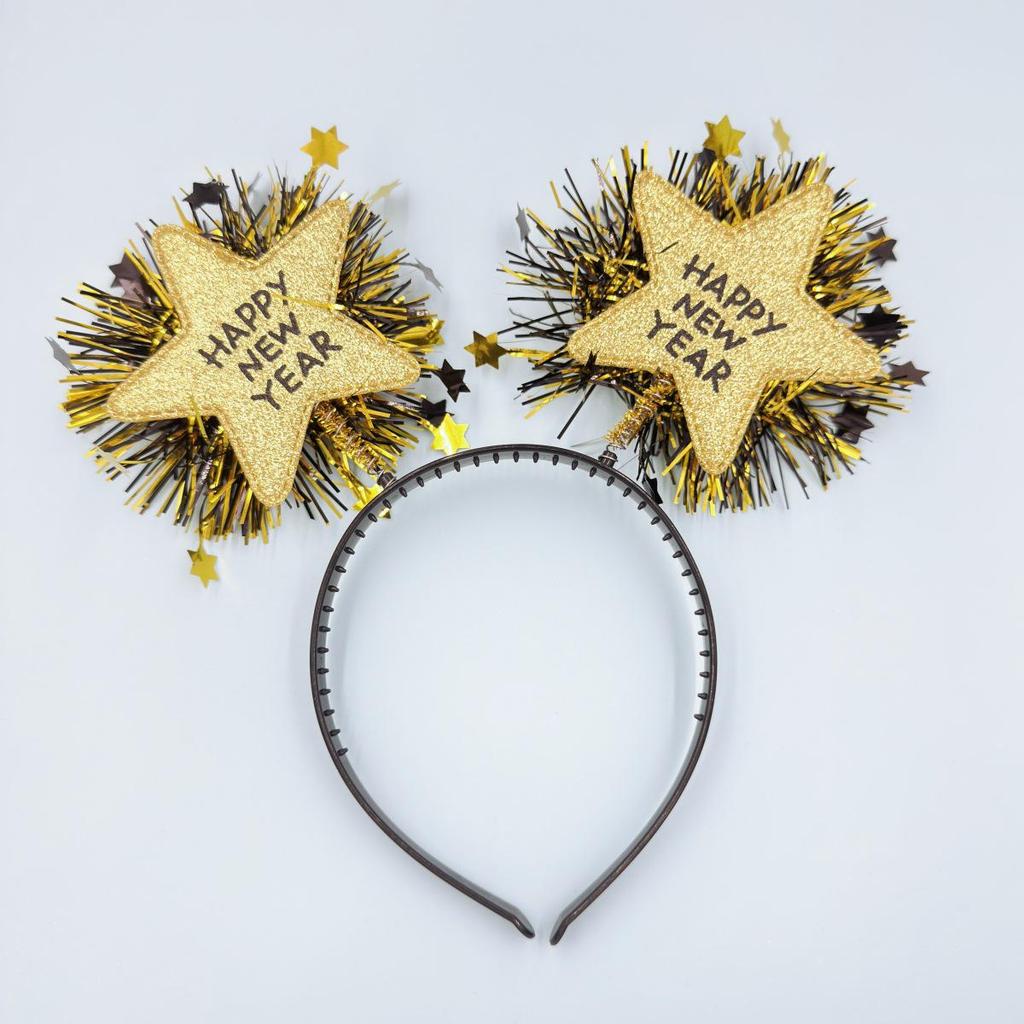 Pentagram Happy New Year Headband - European & American Party Hair Accessories