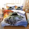 3D War Weapon Tank Duvet Cover with Pillow Cover Bedding Set Single Double Twin Full Queen King Size Bed Set Boys Bedroom Decor