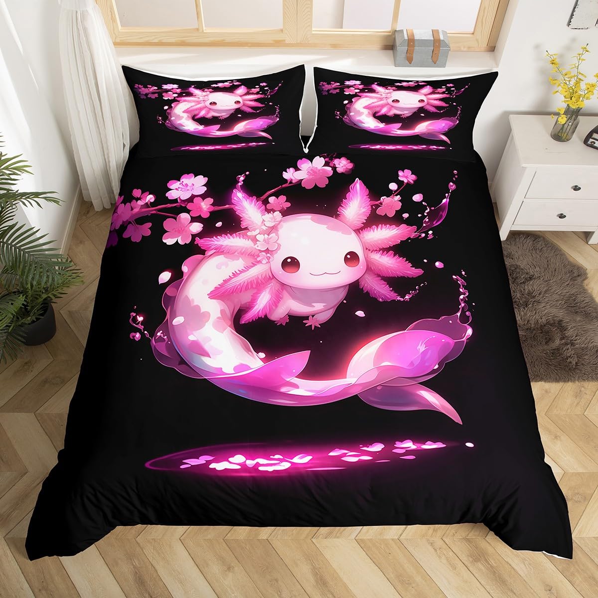 Comforter Ocean Sealife Full Sizecartoon Salamander Comforter Boys Girls Teens 3Pcs With 2 S Comforter (quilt)-EU Single(135*200cm)3pcs