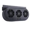 Car Air Vent Cooling Fan SUV Window Cooler 3 Outlet USB Plug in Circulation Exhaust Smoke Black