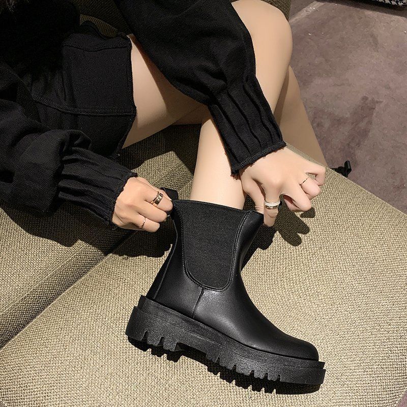 Chelsea boots trendy harbor fashion fashion boots season street trend retro knight locomotive boots