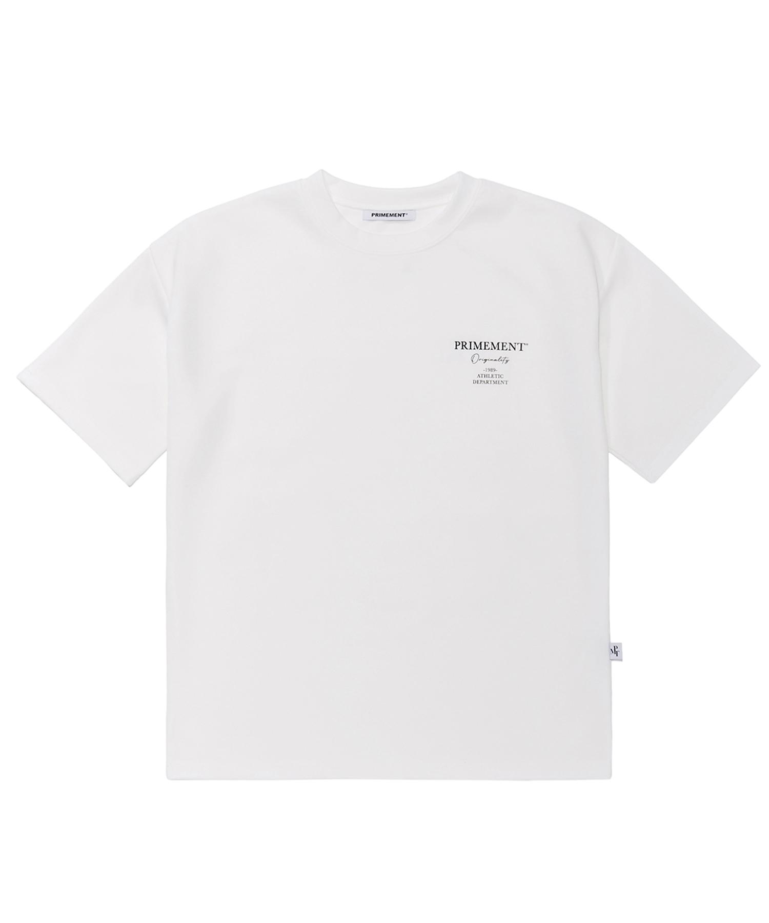 Primoment Box Logo Oversized Short Sleeve T-Shirt White Free