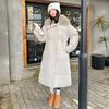 Women’s Calf-Length Windproof Thicken Warm Winter Jacket With Fur Lapel