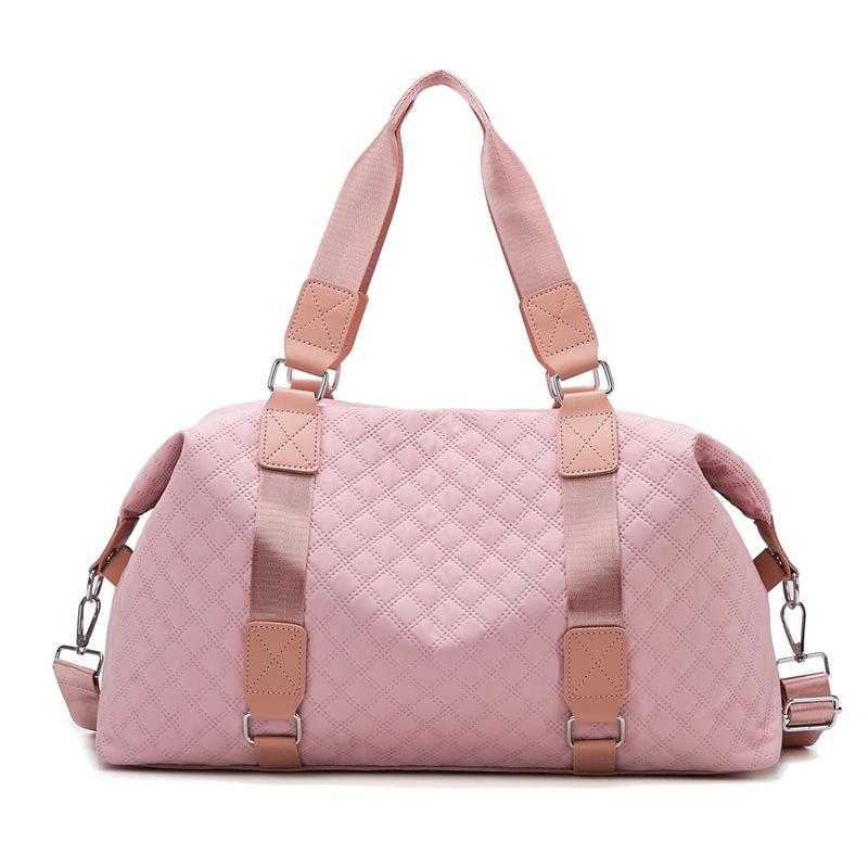 New diamond fitness bag portable yoga bag women's wet and dry separation waterproof large-capacity luggage short-distance travel bag