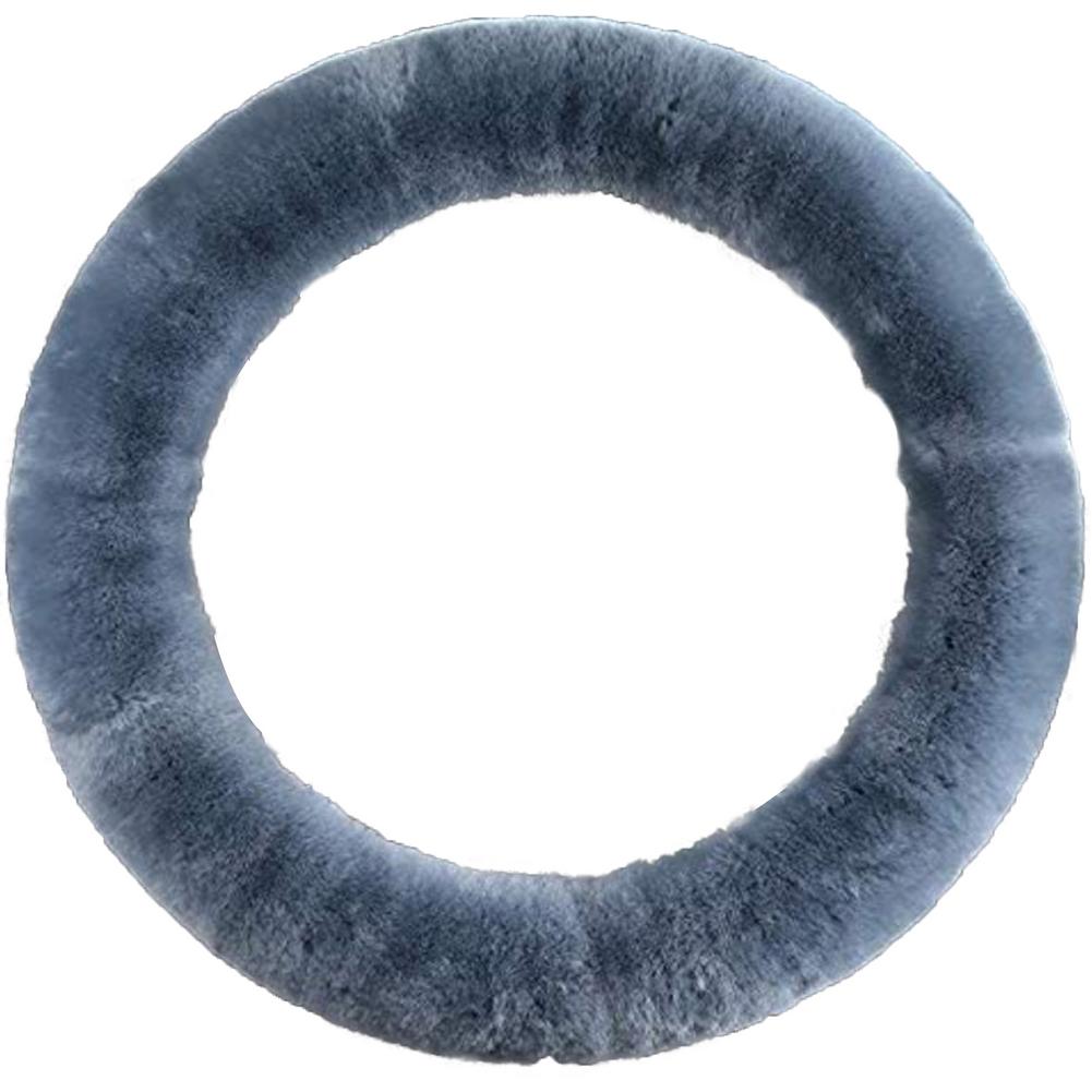 1Pcs Universal Car Steering Wheel Cover Plush Warm Fluffy Fuzzy Interior Accessories For Winter Women Girl Men Boy 35-43 Cm