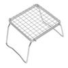 Camp Grill Grate with Foldable Legs 304 Stainless Steel Portable Grid Ultralight Campfire Stand for Hiking Picnic