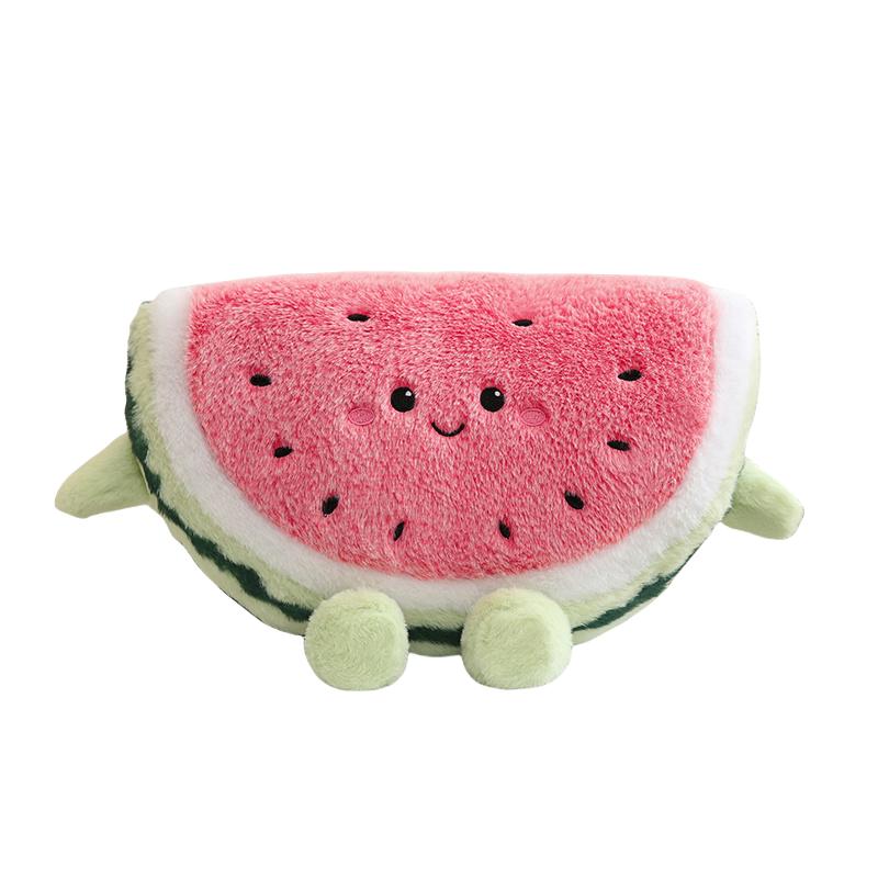 Kawaii Watermelon Plush Toy Soft Stuffed Fruits Baby Doll Sofa Cushion Cute Cartoon Huggable Washable Pillow Nice Birthday Gifts