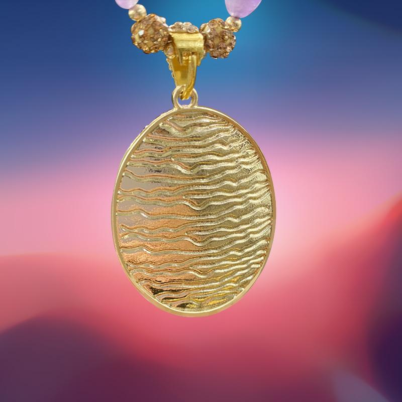 Small Group Personality Full of Inlaid Necklaces Necklaces Sweaters Purple Necklace Accessories