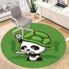 1pc Panda Turtle Pattern Office Round Area Rug, Indoor Mat Suitable For Office, Under Office Chairs Bedroom Living Room Home Decor, Room Deco