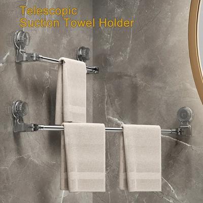 Saugnapf Handtuchstange Toilette Vakuumsaugnapf Badezimmer Nahtlos Nicht perforiert Einzelstange Ausziehbar Bohrfrei Schuhregal