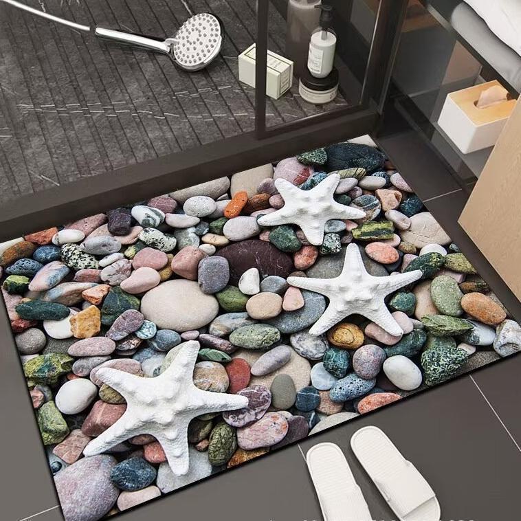 Diatomaceous Earth Non-slip Quick-dry Bathroom Mat – Water Absorbent & Dirt-resistant