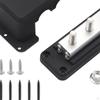 Bus Bar Power Distribution Block with Cover 3/8" 4 Stud for Automotive And Marine Use