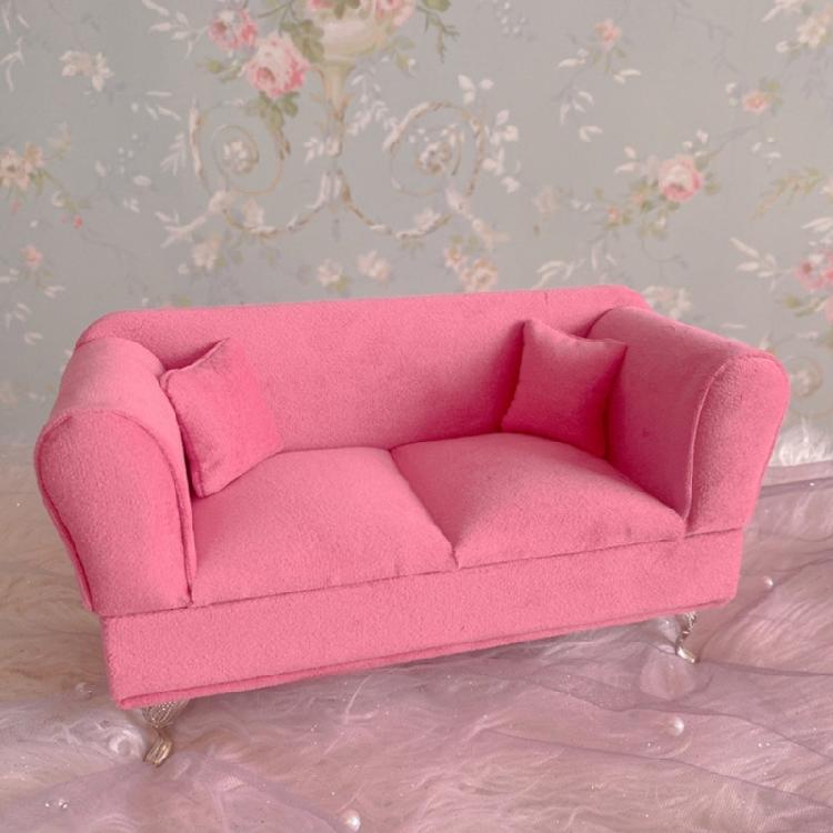 Dollhouses Plush Miniature Sofa Furniture For Toyhouses Jewelry Box Design Safe Childrens Play