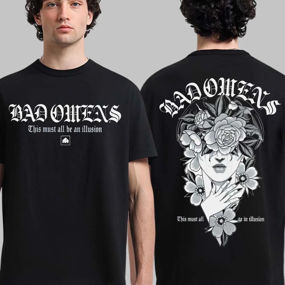 

Bad Omens Do You Feel Love 2026 North American Tour Comfortable and Breathable Retro T-Shirt Y2k Ins - Men s Summer Cotton Gr... S