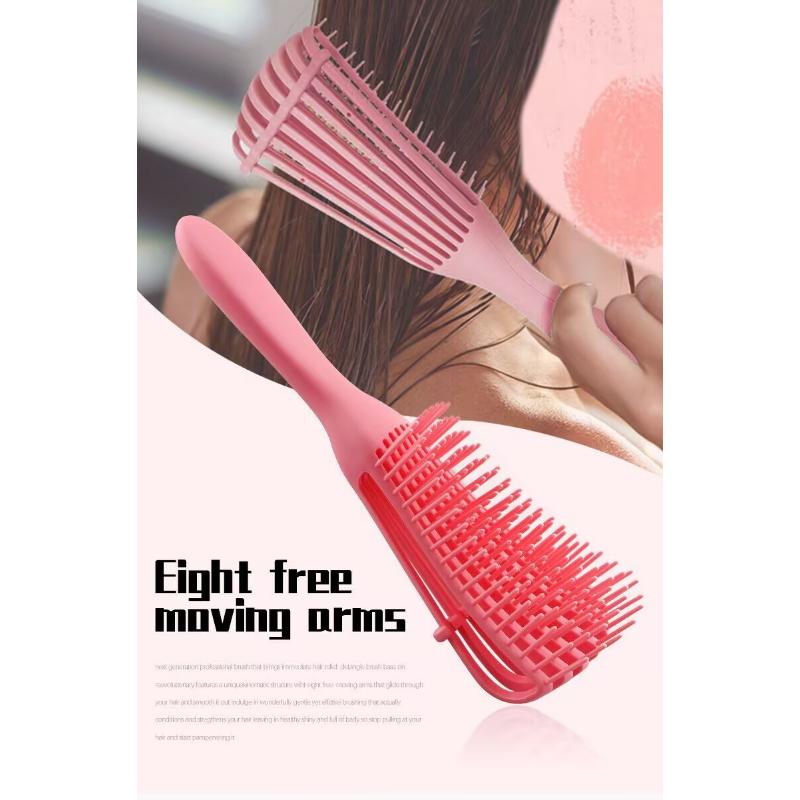 Detangling Hair Brush Octopus Curved Vented Massage Hairbrush for Wet Dry Hair Shampoo Styling Straight Curly Hair