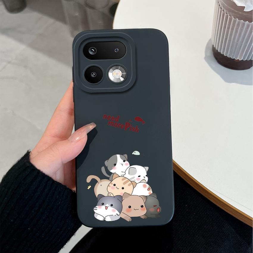 For Oppo Realme 16 14 15 Pro Plus C85 Pro P3 Lite Oppo Reno15 Pro A6X A95 A72 A73 A74 Phone Case Cute Cat Cartoon Lightweight Camera Protection Bumper