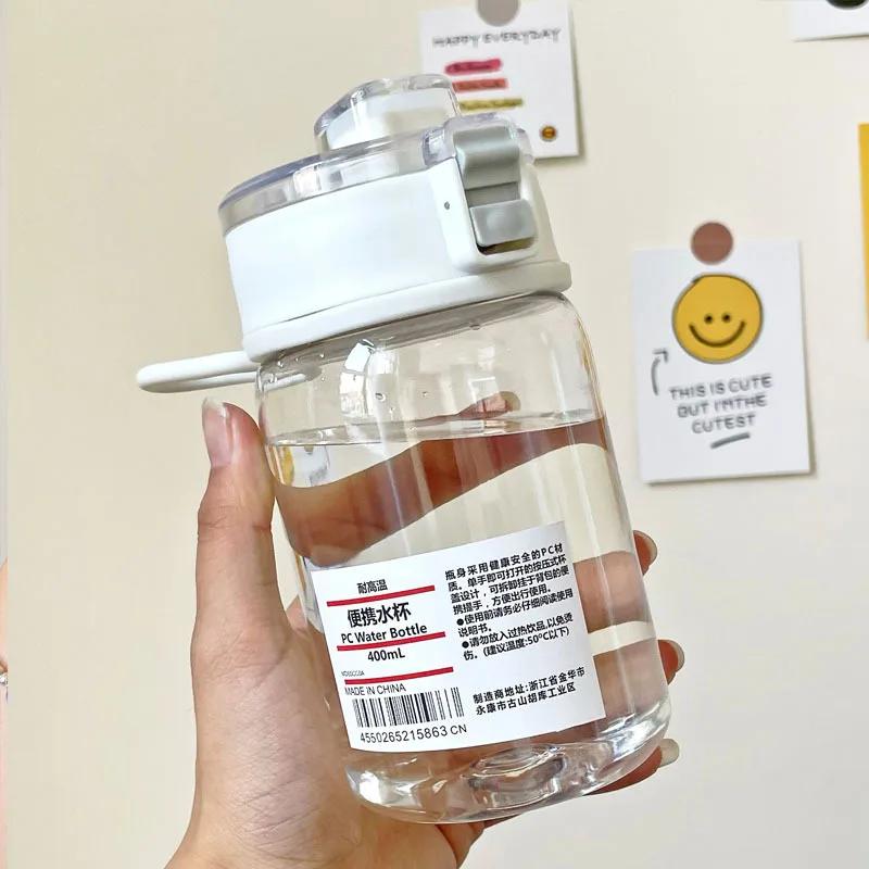 

350/550 мл бутылка для воды со шкалой времени портативная прозрачная бутылка для воды Kawaii спортивная чашка для воды пластиковая удобная чашка 350ml or 550ml