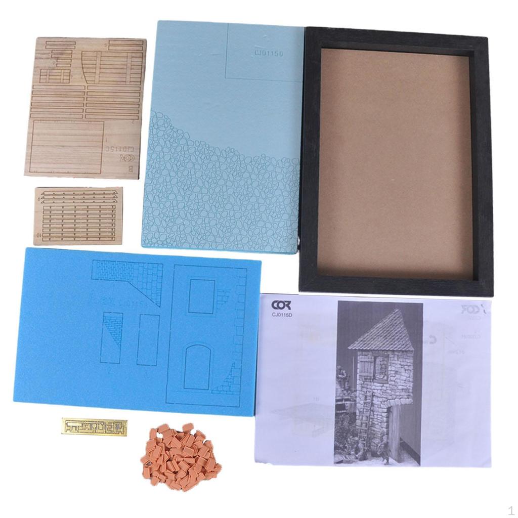 1/35 Building Model Kit Architecture DIY Unfinished Ornament Scenery Layout