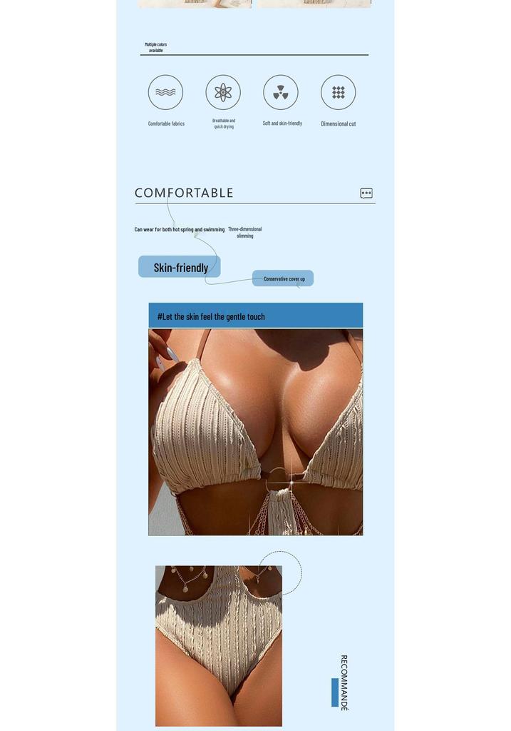 Women's European-American Fashion Sexy One-Piece Bikini Swimsuit