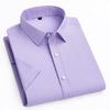Luxury hight qulity short sleeve shirts for men Silk slim fit formal shirt summer thin  hawaiian clothes soft ModaL office tops
