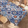 One bright geometric flower tablecloth - suitable for Easter, Mother's Day, Father's Day, and Thanksgiving Day.PMJ