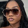 Modemarke Luxus Designer Vintage Sonnenbrille Damen Outdoor Trendige Spiegelgläser Brille Dame Top Übergröße Reise Sonnenbrille