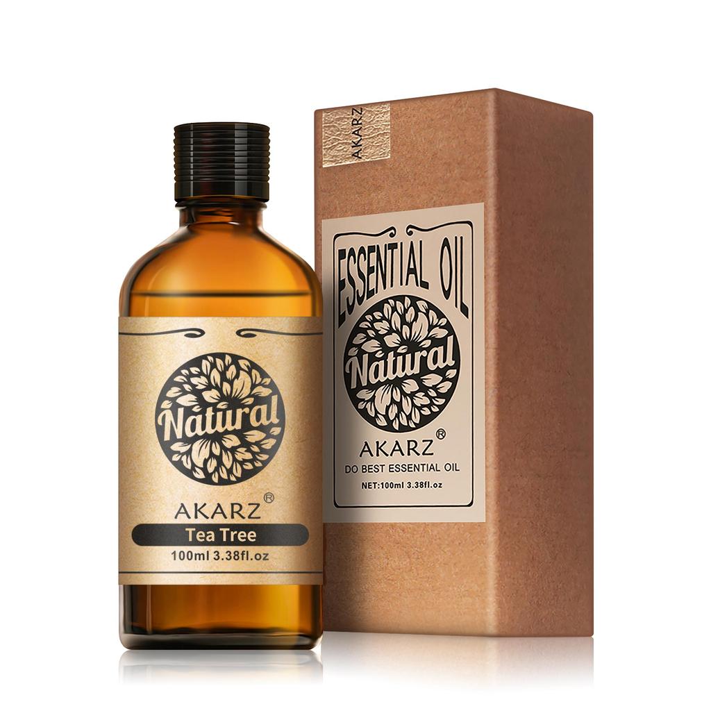 Óleo Essencial de Árvore de Chá AKARZ Corpo Rosto Cuidados com a Pele Spa Mensagem Aromaterapia Óleo de Árvore de Chá