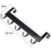 1Pc Hooks Over The Door 5 Hooks Home Bath Room Organizer Rack Clothes Coat Hat Towel Hanger Bathroom Kitchen Accessories