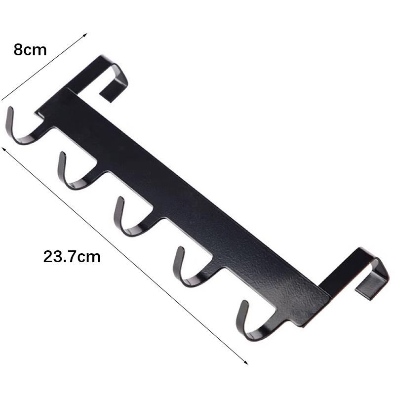 1Pc Hooks Over The Door 5 Hooks Home Bath Room Organizer Rack Clothes Coat Hat Towel Hanger Bathroom Kitchen Accessories