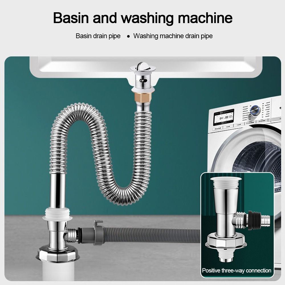 Anti odor Sink Drain Pipe Adapter Drainage Water Pipe Joint  Washing Machine Drainage Supplies