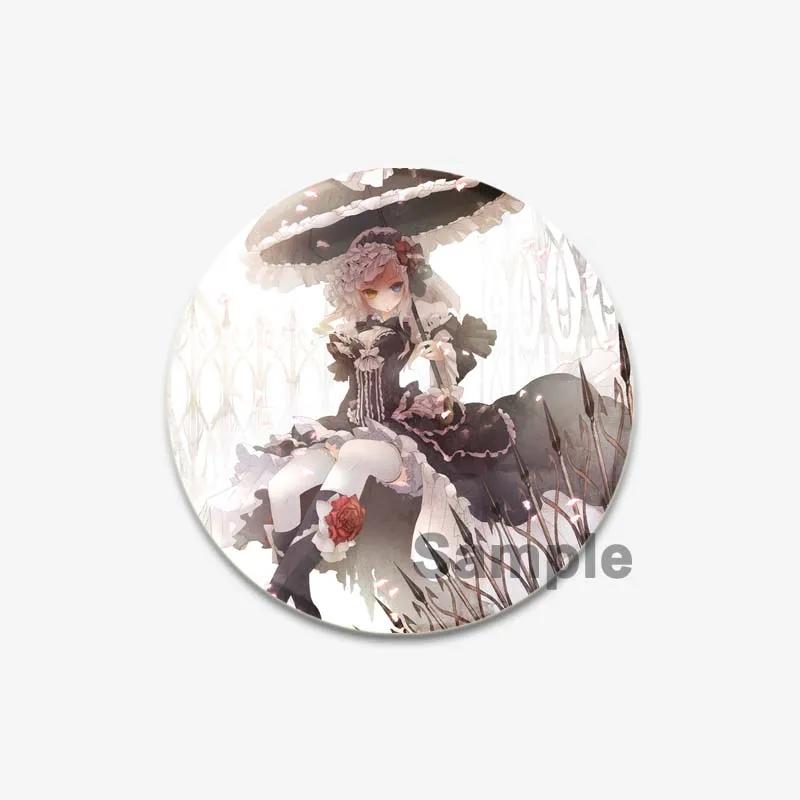 32/44/58mm Cute Cartoon Figure Miku Brooches Cosplay Singer Exquisit Badge for Collar Backpack Hat Accessory Handmade Pin Gift
