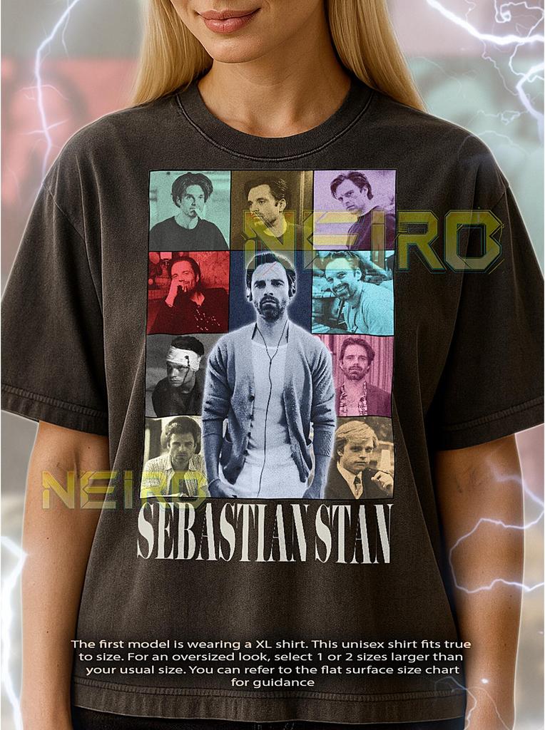 Sebastian Stan Bootleg Shirt, Vintage Actor Star Celebrity Performer Tee, 90s Retro Throwback T-shirt, Sebastian Stan Sweater