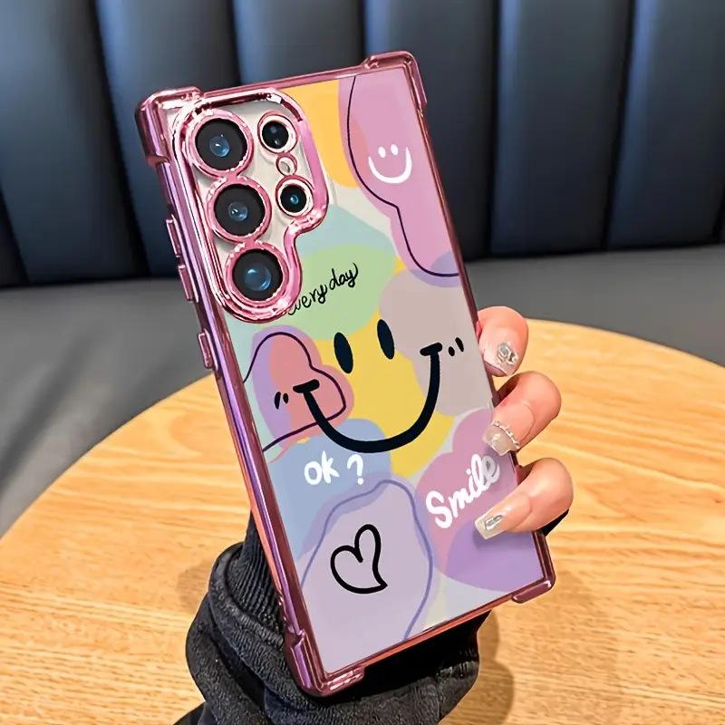 Fresh Healing Ins Wind Macaron Smiley Face Love Mobile Phone Case iPhone14/15promax Protective Case
