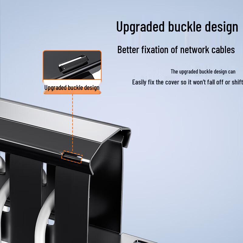 SAMZHE 19-inch 24-Port Cable Management Rack