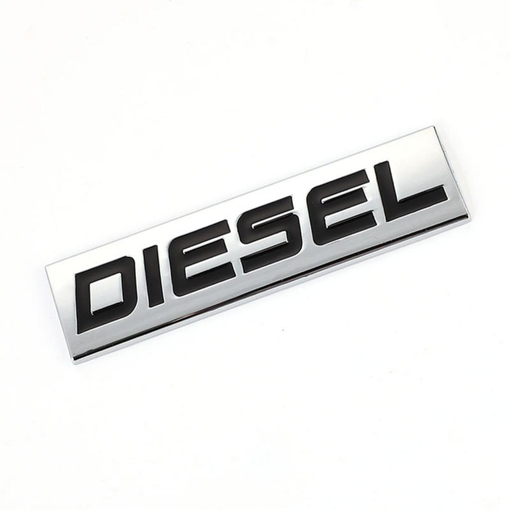 3D Metal Diesel Petrol Logo Badge Sticker Side Fender Rear Trunk Emblem Decal Car Styling