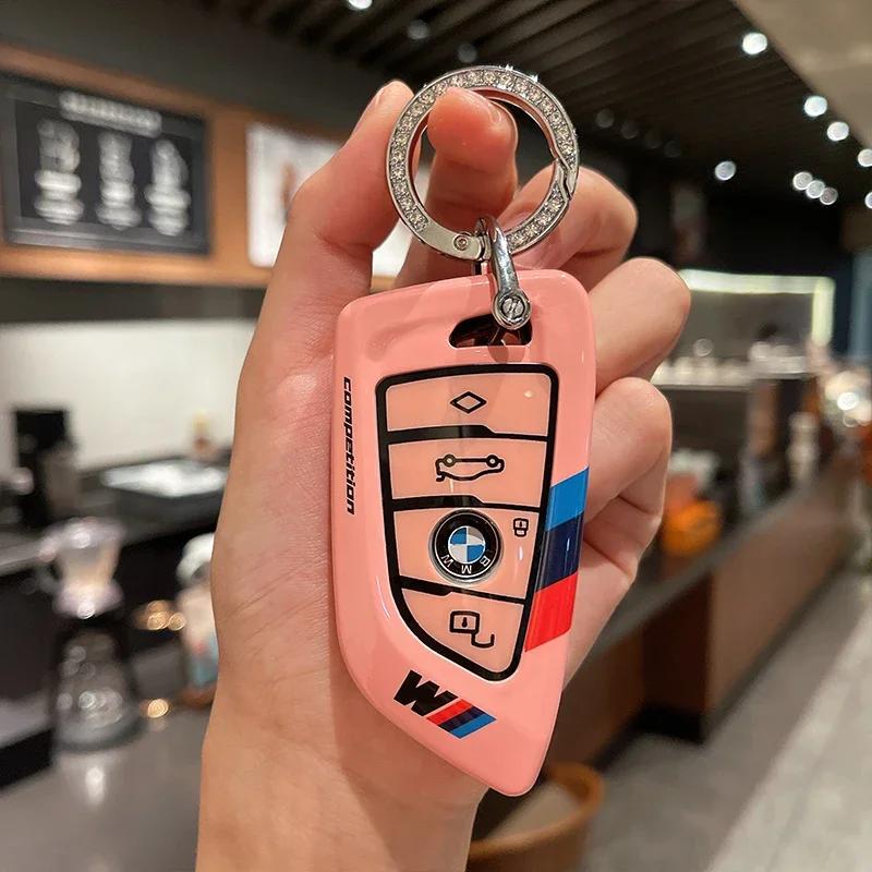 Style Car Key Case Cover For BMW X1 X3 X5 X6 X7 1 3 5 6 7 Series G20 G30 G11 F15 F16 G01 G02 F48 Accessories EV2