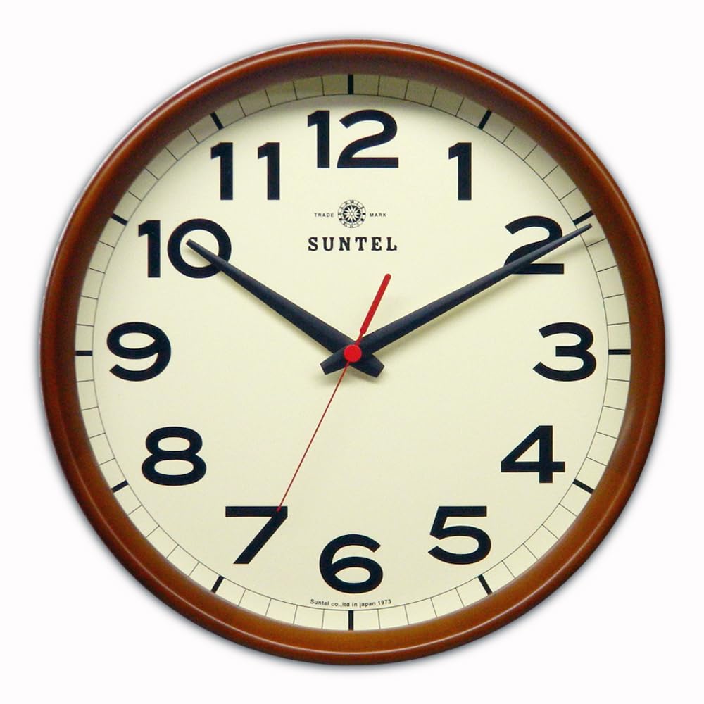 

Santell Simple Wall Japanese-made Clock, Brown, QL699-BR