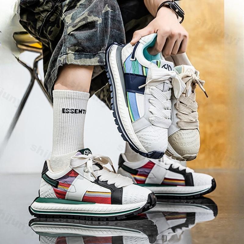 Fashion 2025 Niche Men Shoes Spring Casual Comfortable Sports Shoes Versatile Thick Sole Height Increasing Fashion Trend Chunky sneakers