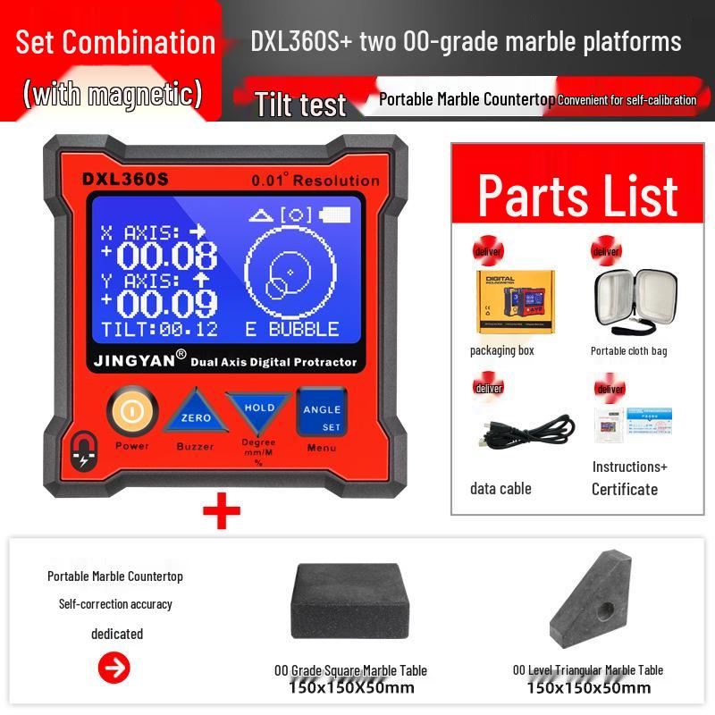 Jingyan DXL360S High-Precision Digital Inclinometer